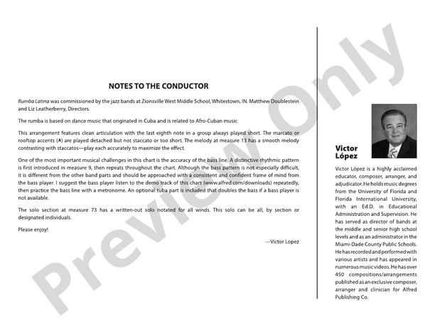 Rumba Latina - Jazz Ensemble Conductor Score & Parts (Digital Download)