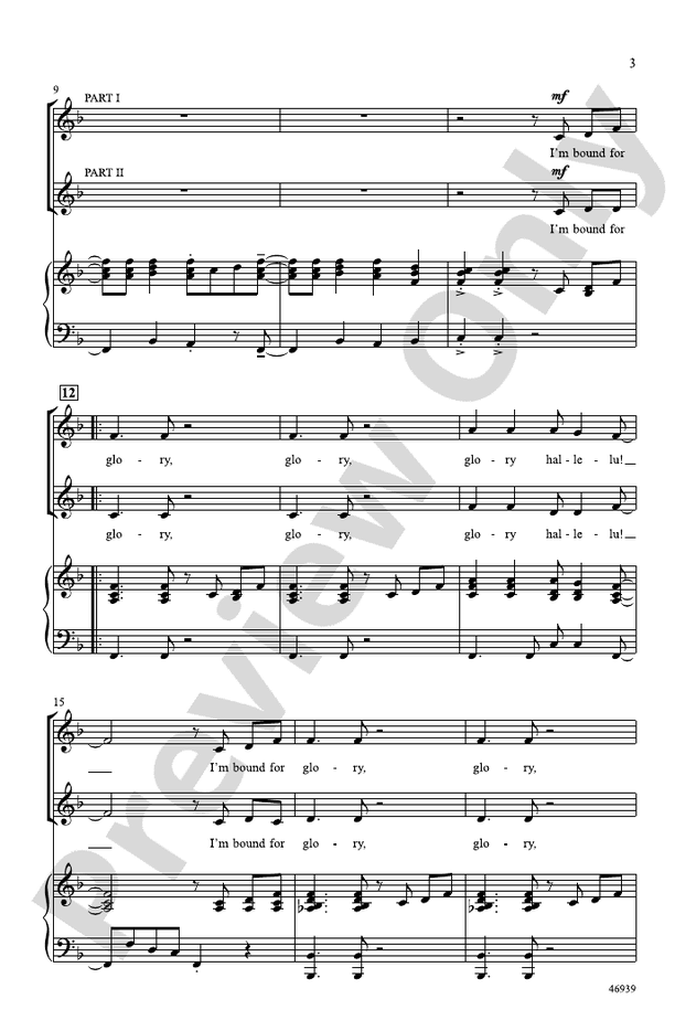 I'm Bound for Glory! – 2-Part Choral Octavo (Digital Download)
