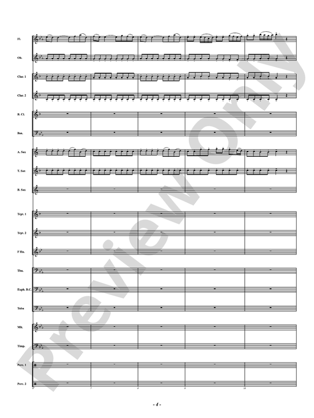 A Little Night Music - (Eine Kleine Nachtmusik) - Concert Band Conductor Score & Parts (Digital Download)