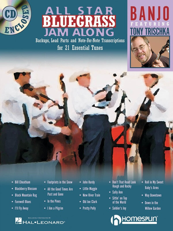 ALL STAR BLUEGRASS JAM ALONG BANJO BK/CD - TRISCHKA Hal Leonard HL00641944