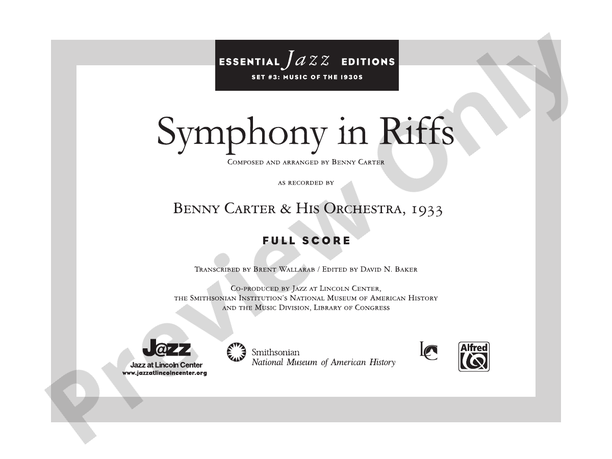 Symphony in Riffs (Grade 3.5) - Jazz Ensemble Conductor Score & Parts (Digital Download)