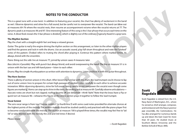 Save the Last Dance for Me - Jazz Ensemble Conductor Score & Parts(Digital Download)