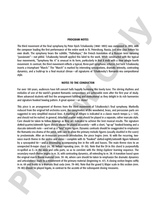 March from Symphony No. 6 – String Orchestra Conductor Score & Parts (Digital Download)