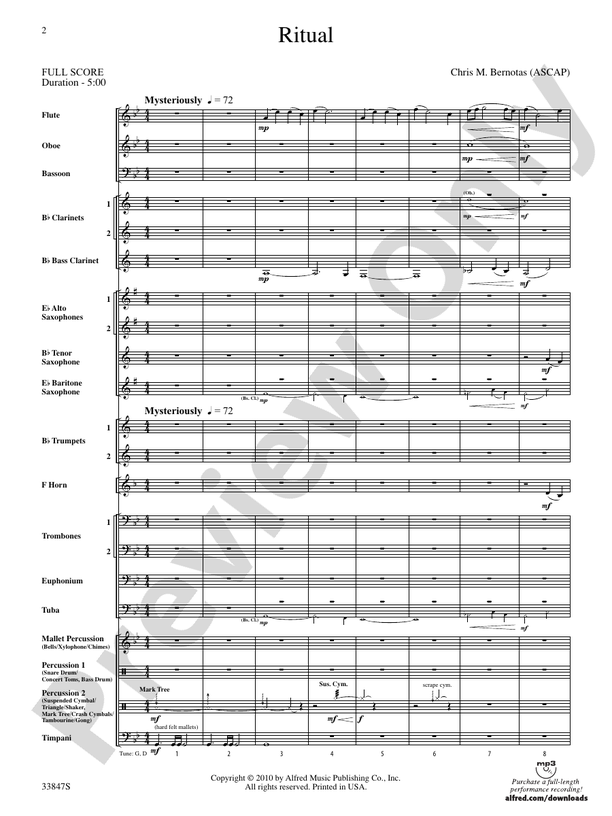 Ritual - Concert Band Conductor Score & Parts (Digital Download)