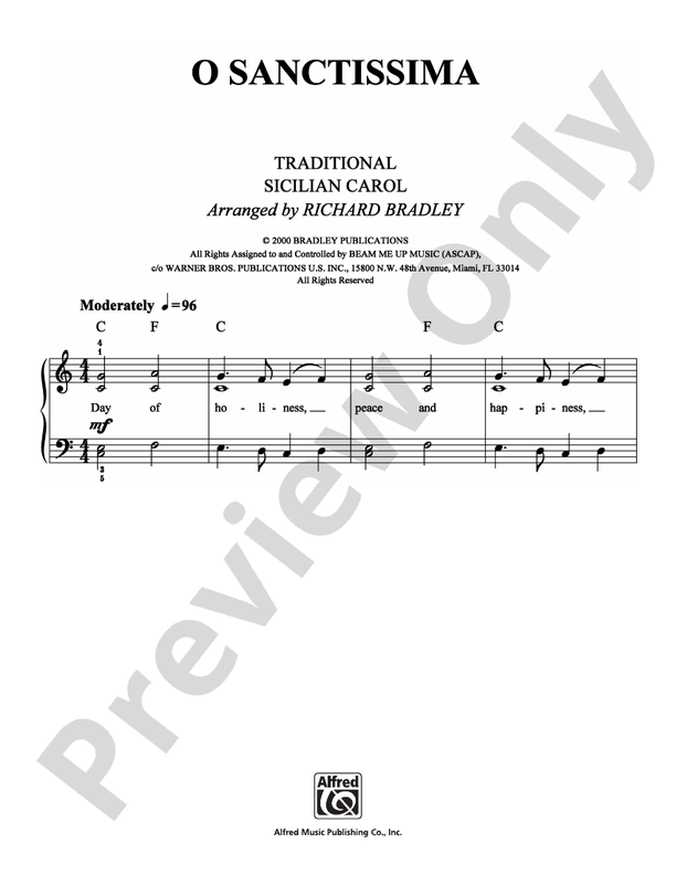O Sanctissima - DSM-PS-0010157 - Easy Piano (Digital Download)