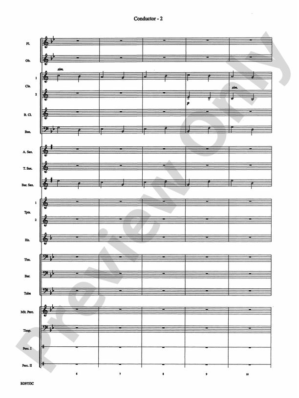 Pachelbel Canon - Concert Band Conductor Score & Parts (Digital Download)