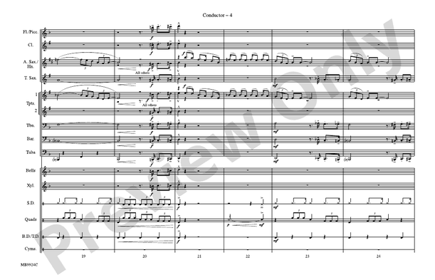 Cartoon Show, Part 2 – Marching Band Conductor Score & Parts (Digital Download)