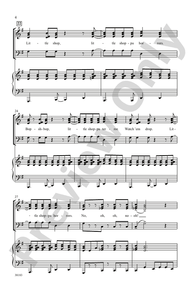 Little Shop of Horrors: A Choral Medley - SAB Choral Octavo (Digital Download)
