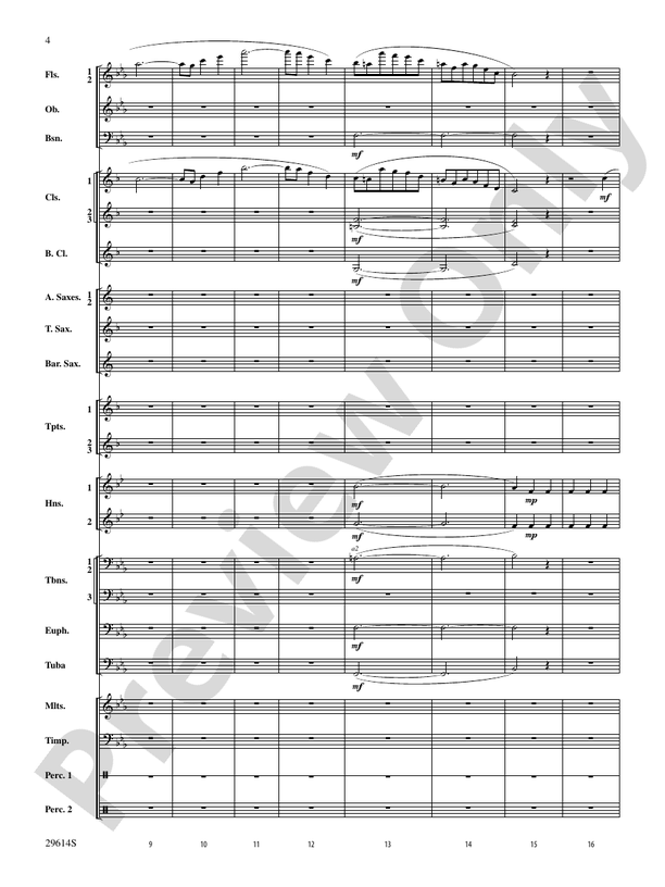 Roses de Noel - Concert Band Conductor Score & Parts (Digital Download)