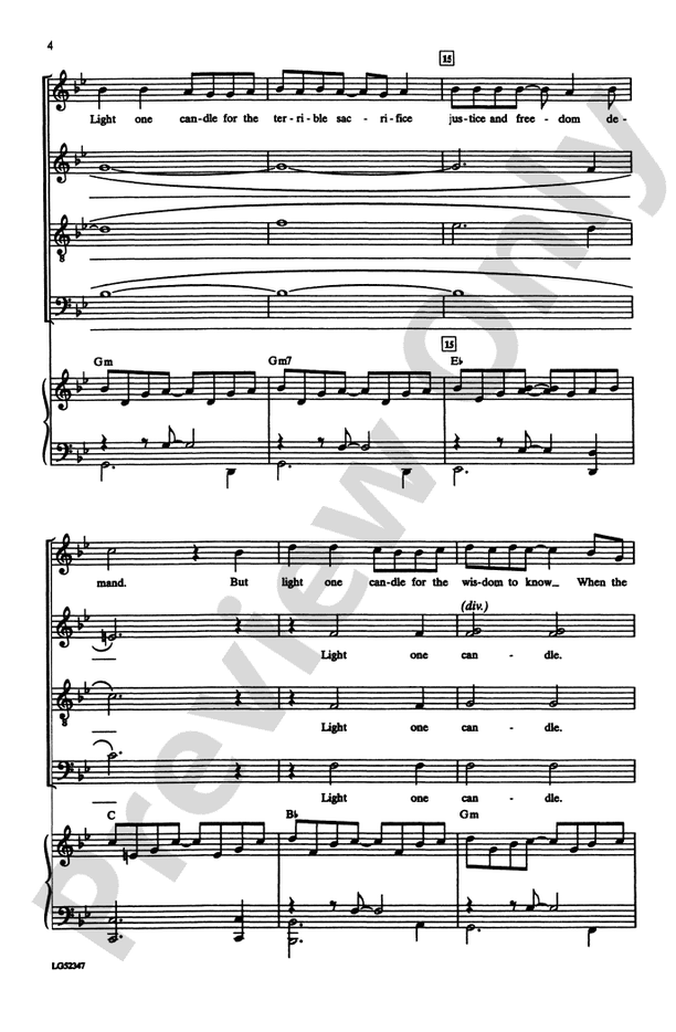 Light One Candle – SATB Choral Octavo (Digital Download)