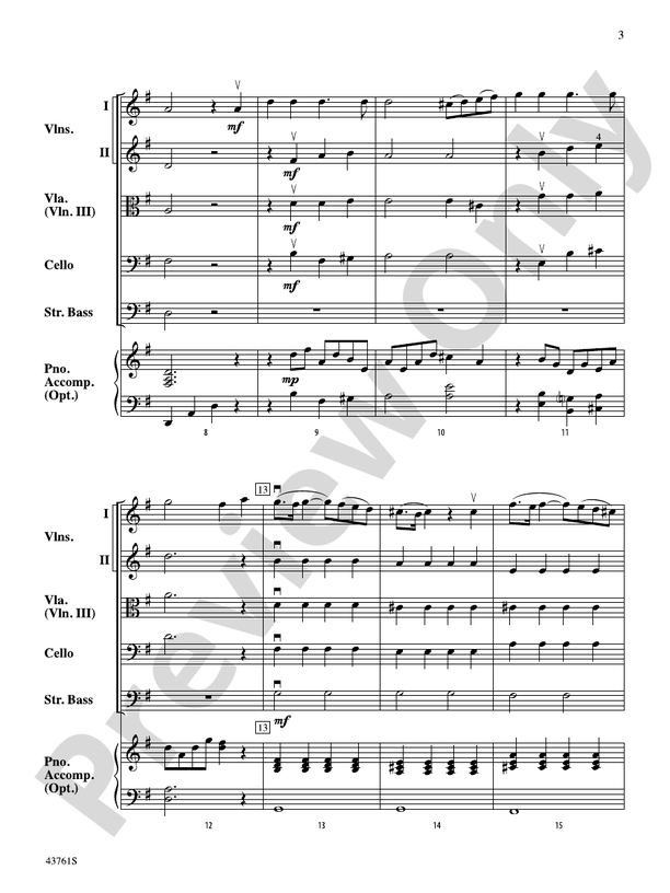 Sinfonia in G – String Orchestra Conductor Score & Parts (Digital Download)