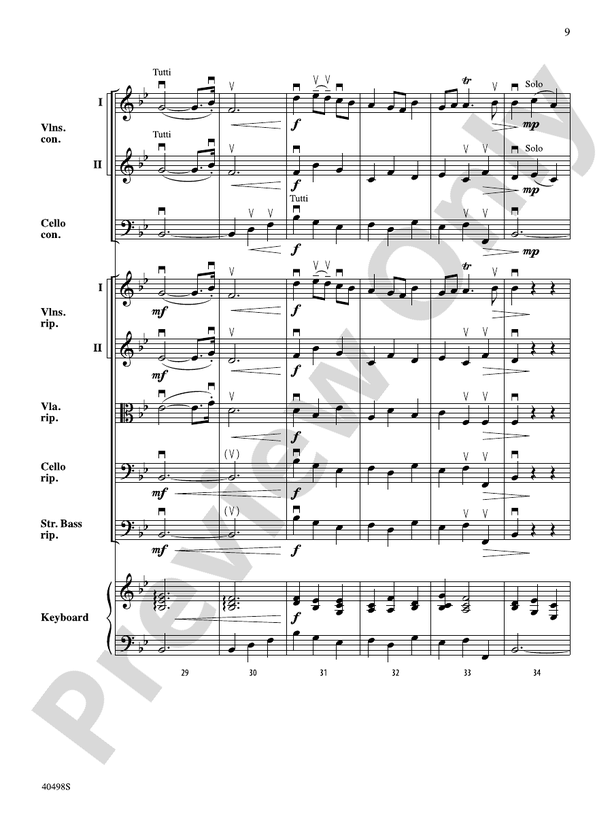 Musette from Concerto Grosso No. 6 – String Orchestra Conductor Score & Parts (Digital Download)