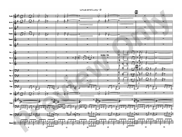 Linus and Lucy – Jazz Ensemble Conductor Score & Parts (Digital Download)