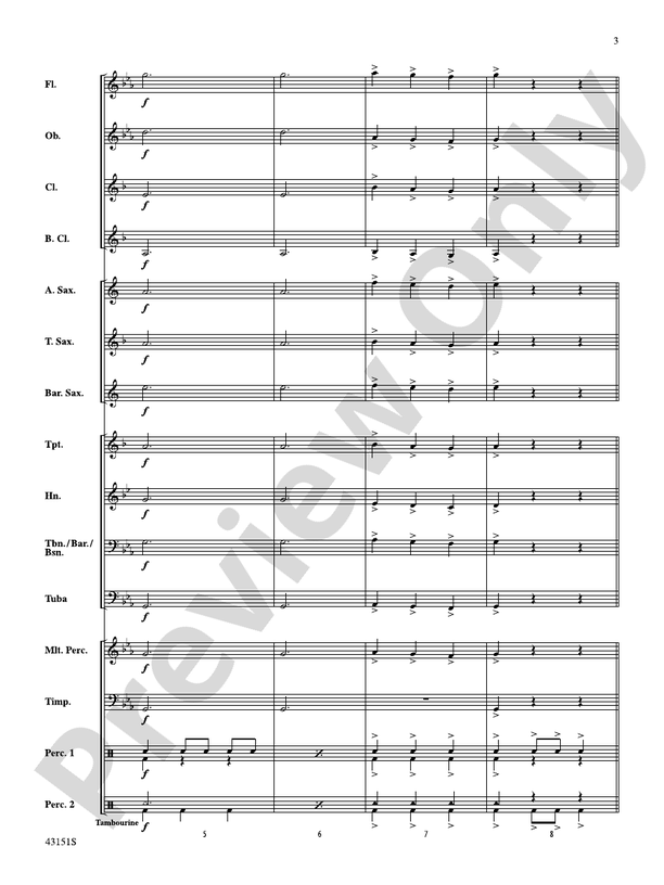 Triple Threat - Concert Band Conductor Score & Parts (Digital Download)