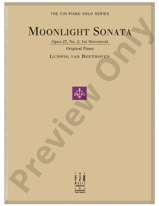 Beethoven - Moonlight Sonata (Op. 27, No. 2, 1st Movement) - DSM-DPS1026 - Piano (Digital Download)