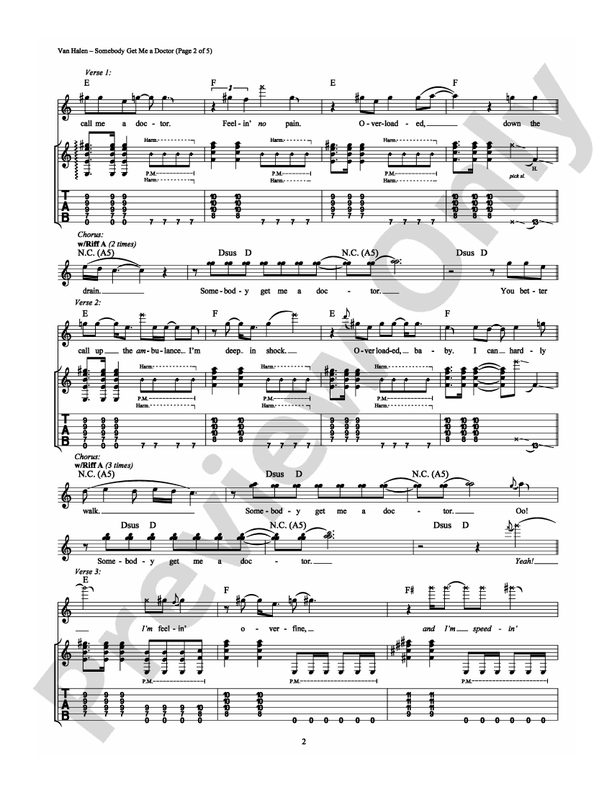 Somebody Get Me a Doctor - Guitar TAB (Digital Download)