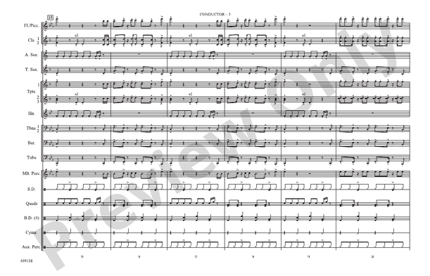 Uptown Funk – Marching Band Conductor Score & Parts (Digital Download)