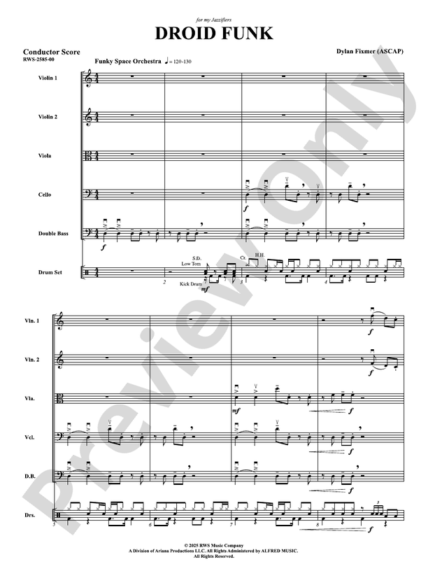 Droid Funk - String Orchestra Conductor Score & Parts (Digital Download)