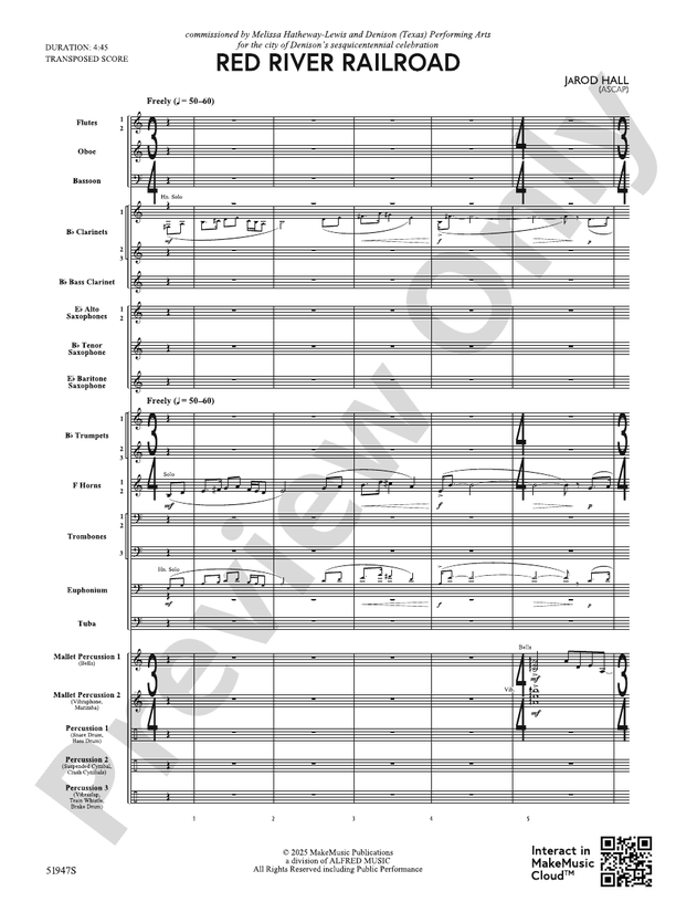 Red River Railroad - Concert Band Conductor Score & Parts(Digital Download)