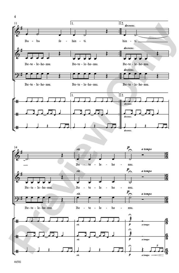 Betelehemu – 3-Part Mixed / SAB, Choral Octavo (Digital Download)