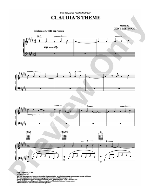 Claudia's Theme - Piano (Digital Download)