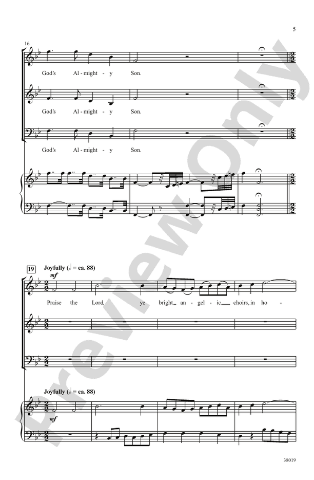 Hallelujah (from Mount of Olives) – SAB Choral Octavo (Digital Download)