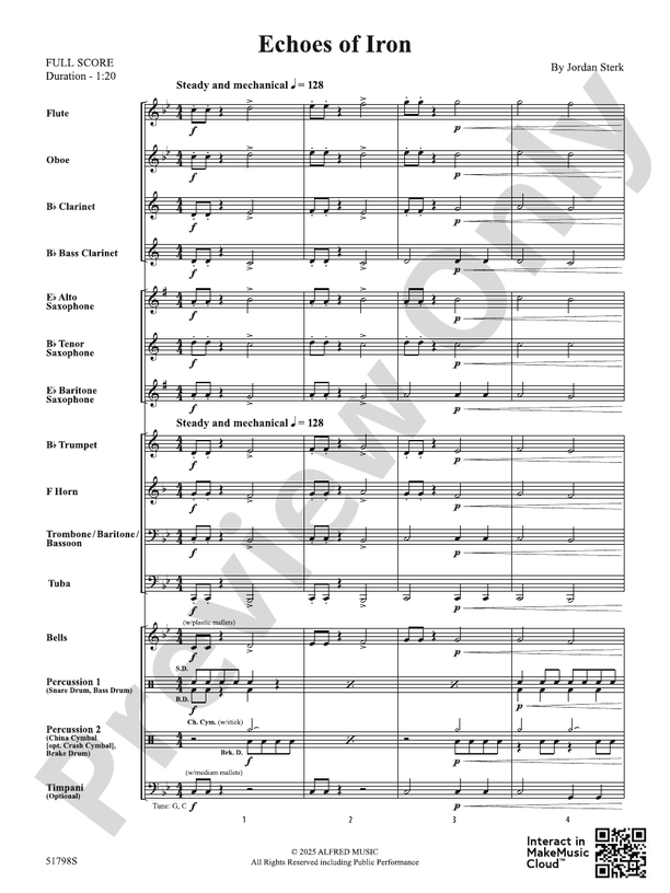 Echoes of Iron - Concert Band Conductor Score & Parts(Digital Download)