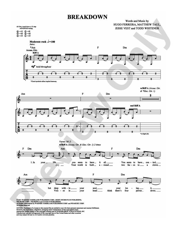 Breakdown - Guitar TAB (Digital Download)