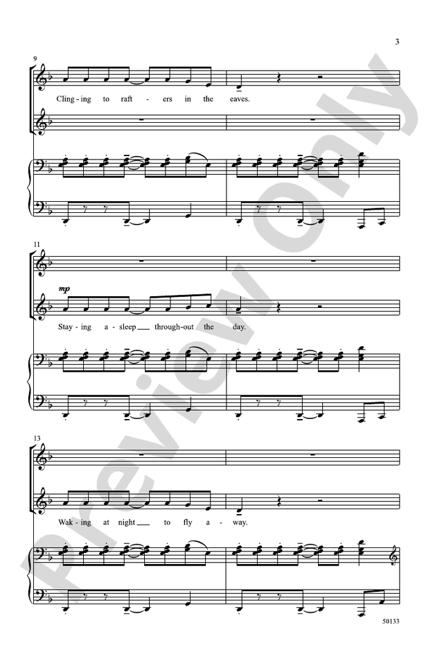 The Bat - 2 Part Treble Choral Octavo (Digital Download)