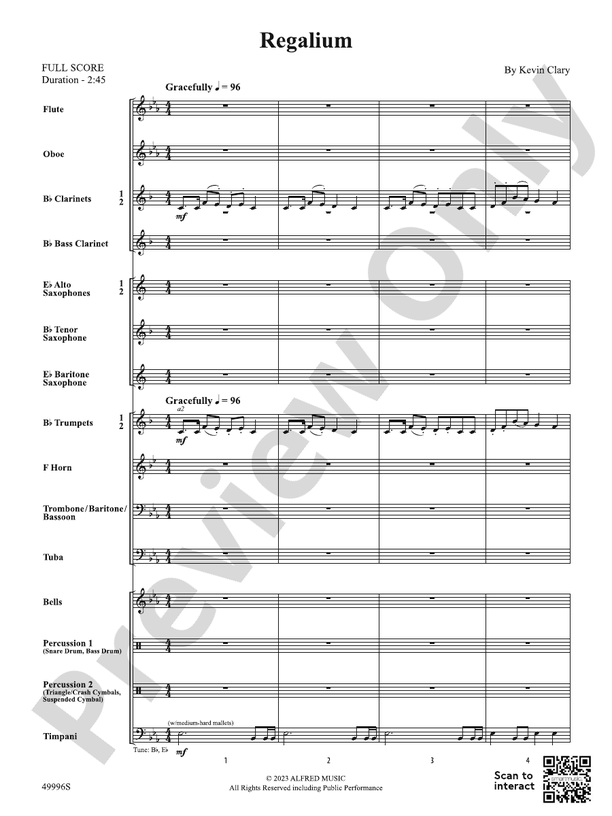 Regalium - Concert Band Conductor Score & Parts(Digital Download)