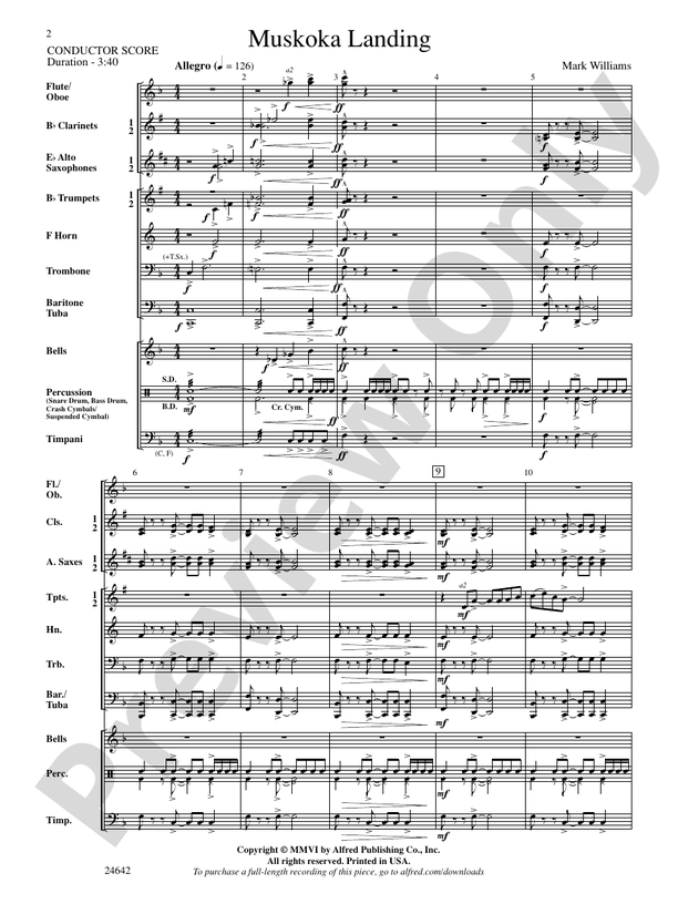 Muskoka Landing - Concert Band Conductor Score & Parts (Digital Download)