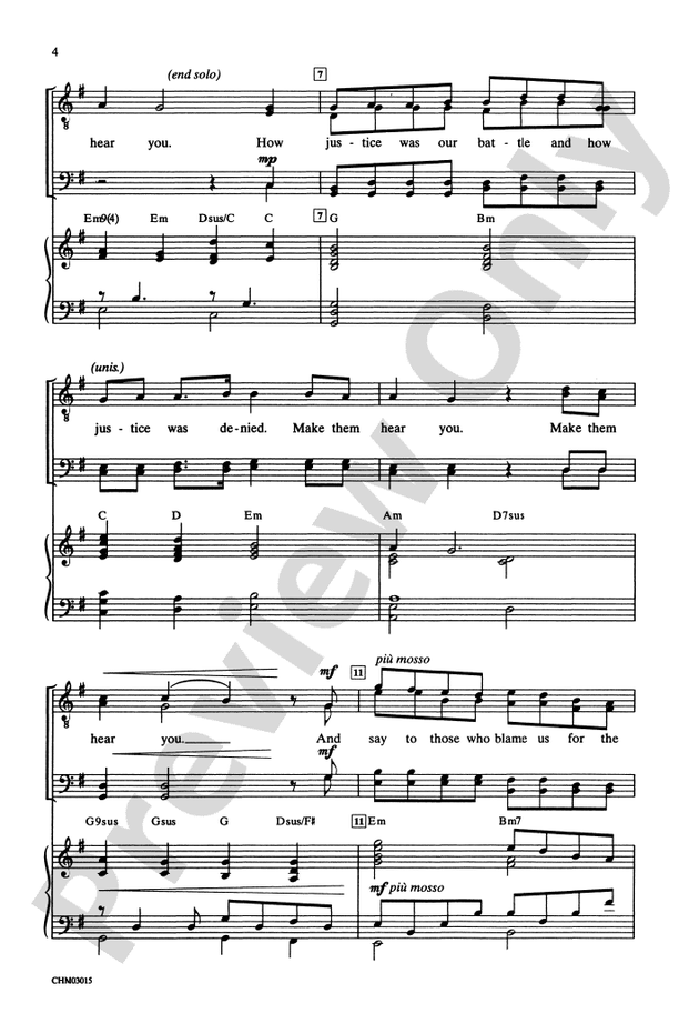 Make Them Hear You (from Ragtime) – TTBB Choral Octavo (Digital Download)