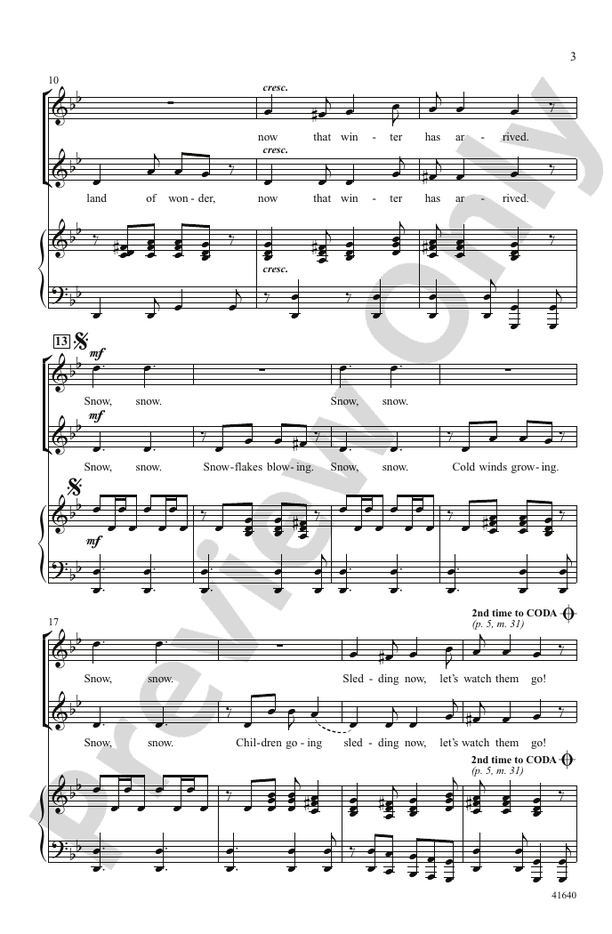 Carol of the Snow – 2-Part Choral Octavo (Digital Download)