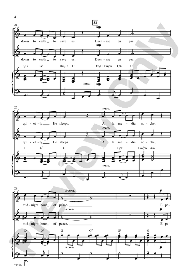 El Pequeño Nino (The Tiny Baby) – 2-Part / SSA Choral Octavo (Digital Download)