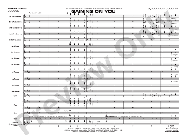 Gaining On You - Jazz Ensemble Conductor Score & Parts(Digital Download)