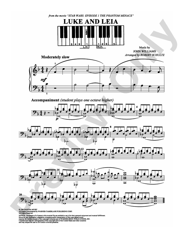Luke and Leia - Arr. Robert Schultz - Easy Piano (Digital Download)