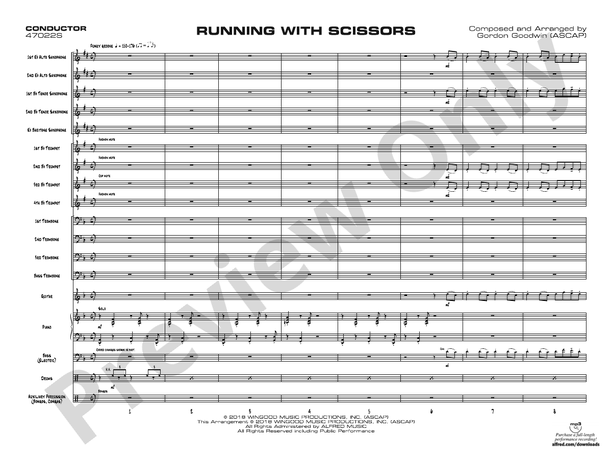 Running with Scissors – Jazz Ensemble Conductor Score & Parts (Digital Download)