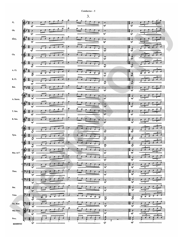 Belwin "Warm-Ups" for Symphonic Band - Concert Band Conductor Score & Parts (Digital Download)