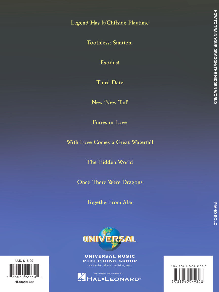 How To Train Your Dragon - The Hidden World - Music From The Motion Picture Soundtrack Piano Solo - Hal Leonard