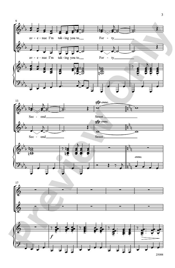 Lullaby of Broadway (and Forty-Second Street) – SSA Choral Octavo (Digital Download)