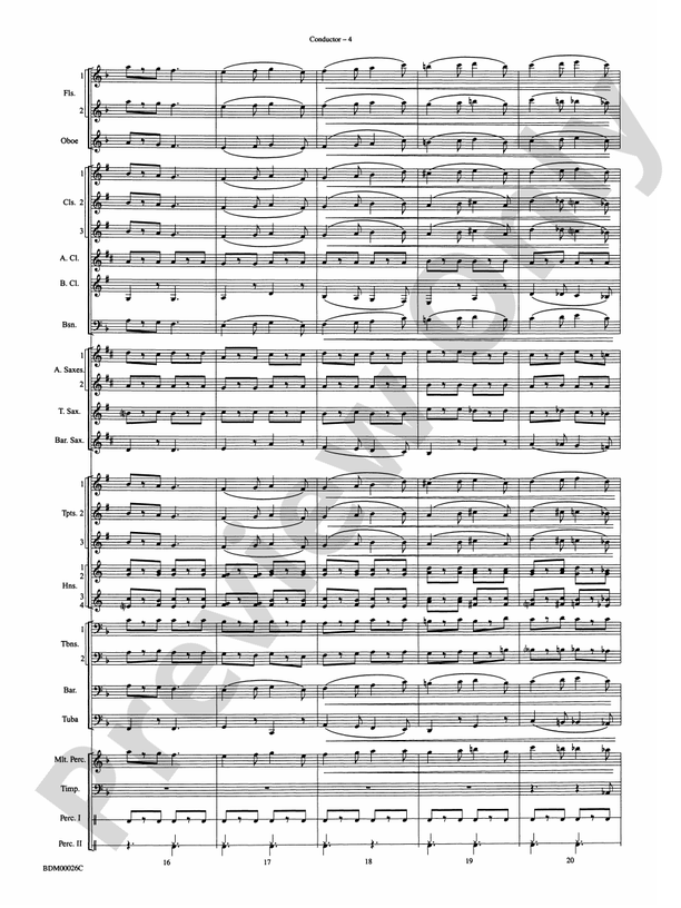 Wings and Shield - Concert Band Conductor Score & Parts (Digital Download)