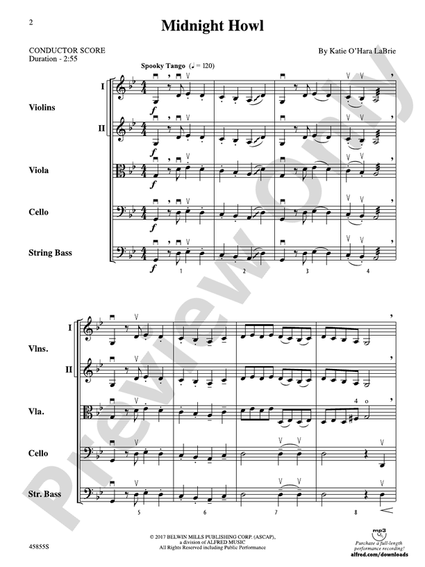 Midnight Howl - String Orchestra Conductor Score & Parts (Digital Download)