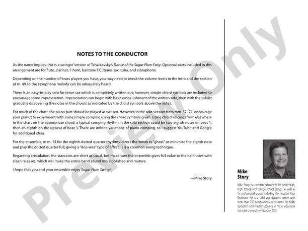 Sugar Plum Swing – Jazz Ensemble Conductor Score & Parts (Digital Download)