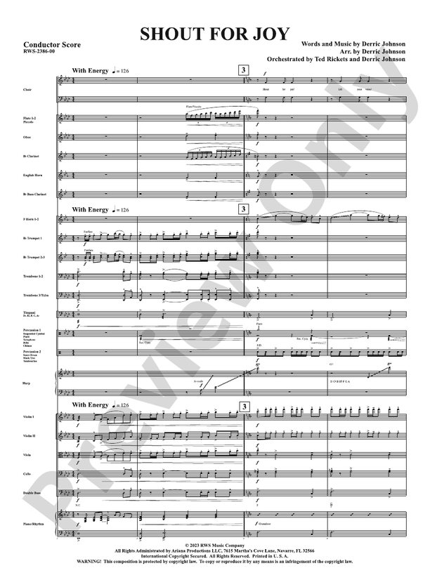 Shout for Joy - Full Orchestra Conductor Score & Parts (Digital Download)