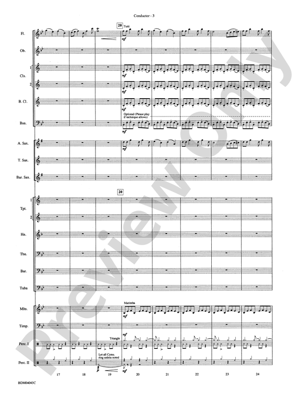 Kronos - Concert Band Conductor Score & Parts (Digital Download)