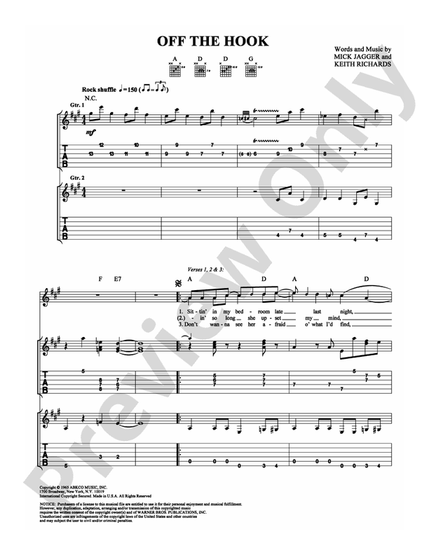 Off the Hook - Guitar TAB (Digital Download)