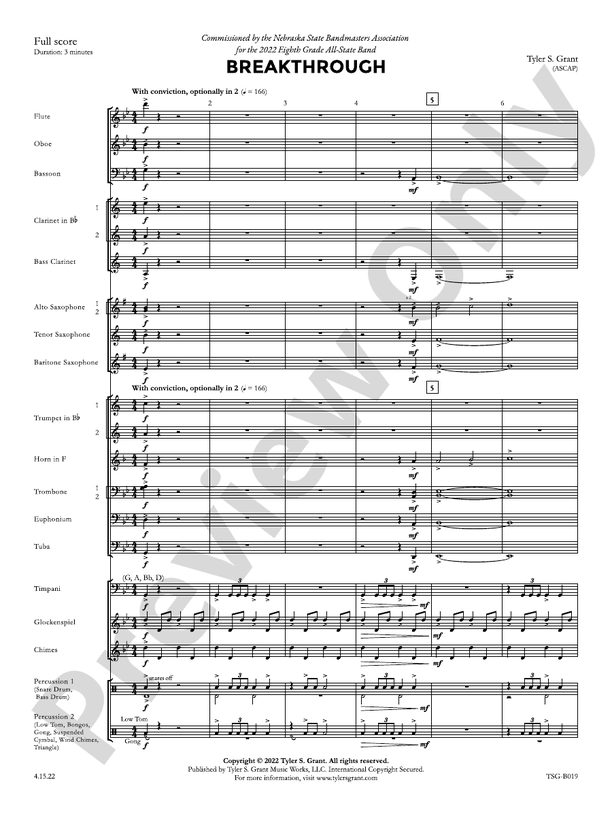 Breakthrough (Grade 2) - Concert Band Conductor Score & Parts (Digital Download)