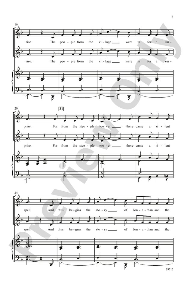 Jonathan's Bell Carol – SSA Choral Octavo (Digital Download)