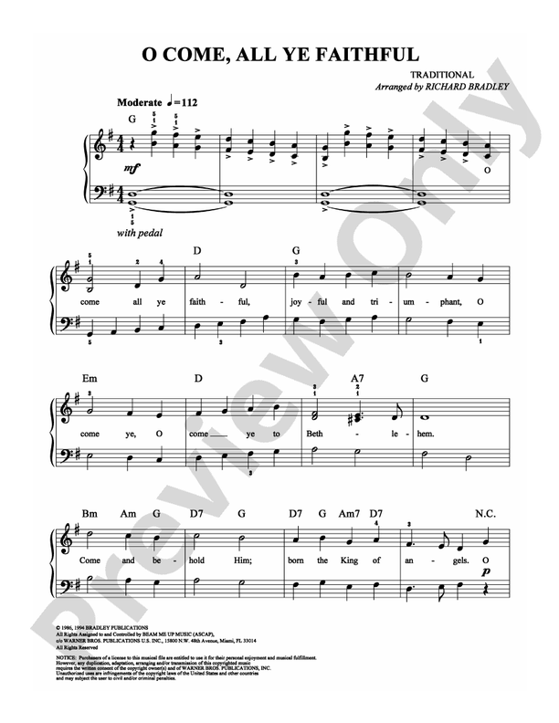 O Come, All Ye Faithful - DSM-PS-0007439 - Easy Piano (Digital Download)