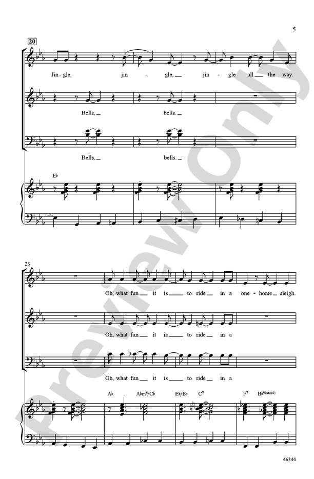 Jingle Bells - Arr. Alan Billingsley – SATB Choral Octavo (Digital Download)